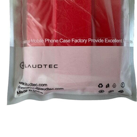 LAUDTEC Silicone iPhone 14 pro max 6.7" case with Stand Kickstand Vertical Red - Picture 3 of 4